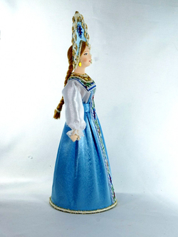 Кукла интерьерная Потешного промысла в  Девичьем русском праздничном костюме