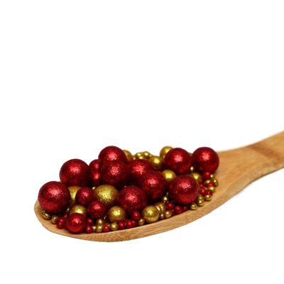 Посыпка кондитерская с глиттером «Блеск»: золотой, красный, 50 г