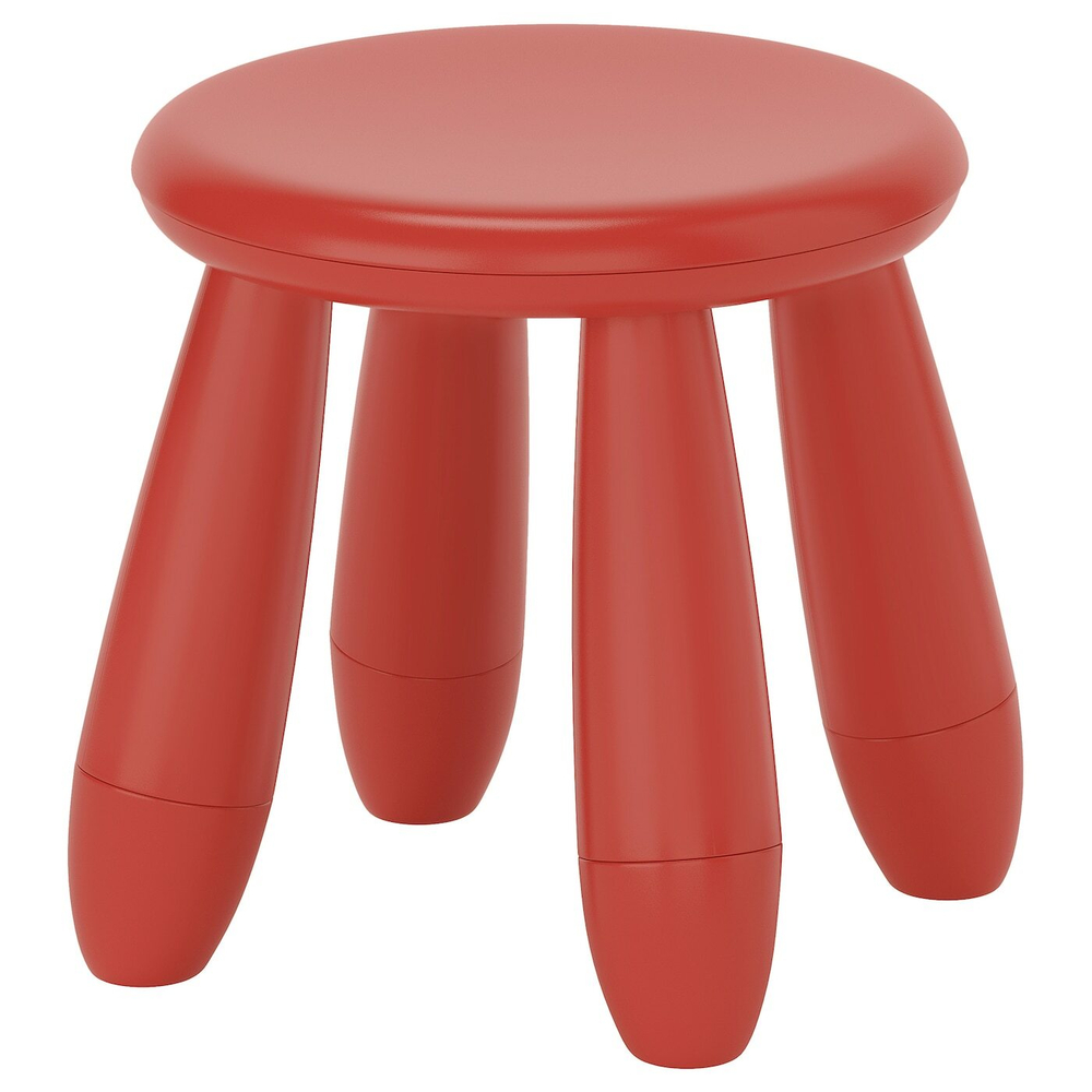 IKEA MAMMUT  (ИКЕА МАММУТ)  -  Детский стул, крытый/открытый/красный
