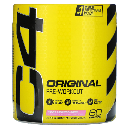 C4 / Cellucor, C4 Original Explosive, до тренировки, розовый лимонад, 13,8 унц. (390 г)