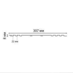 Панель декоративная Decomaster A309/8 308х8х2900мм
