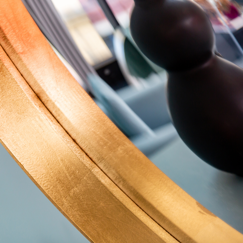 Зеркало настенное Объект мечты Зазеркалье Хогард Голд версия L fish-eye OM-21092110