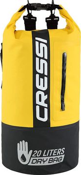 Герморюкзак Cressi Premium Back Pack с карманом на молнии 20 литров черно-желтый