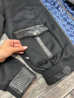 Куртка Stefano Ricci со вставками из кожи крокодила