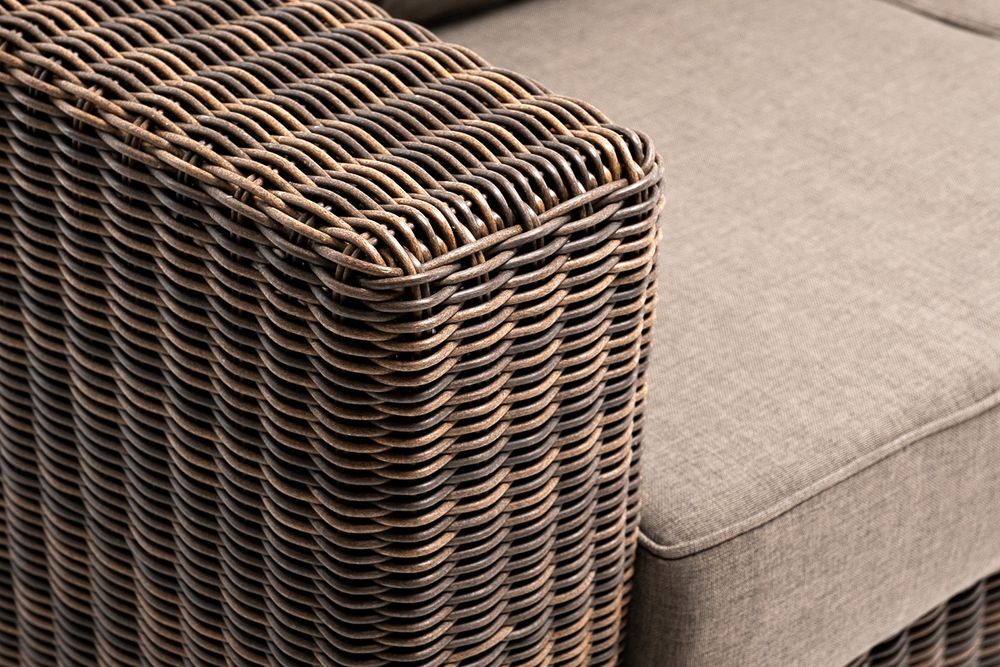 "Боно" диван из искусственного ротанга трехместный, цвет коричневый