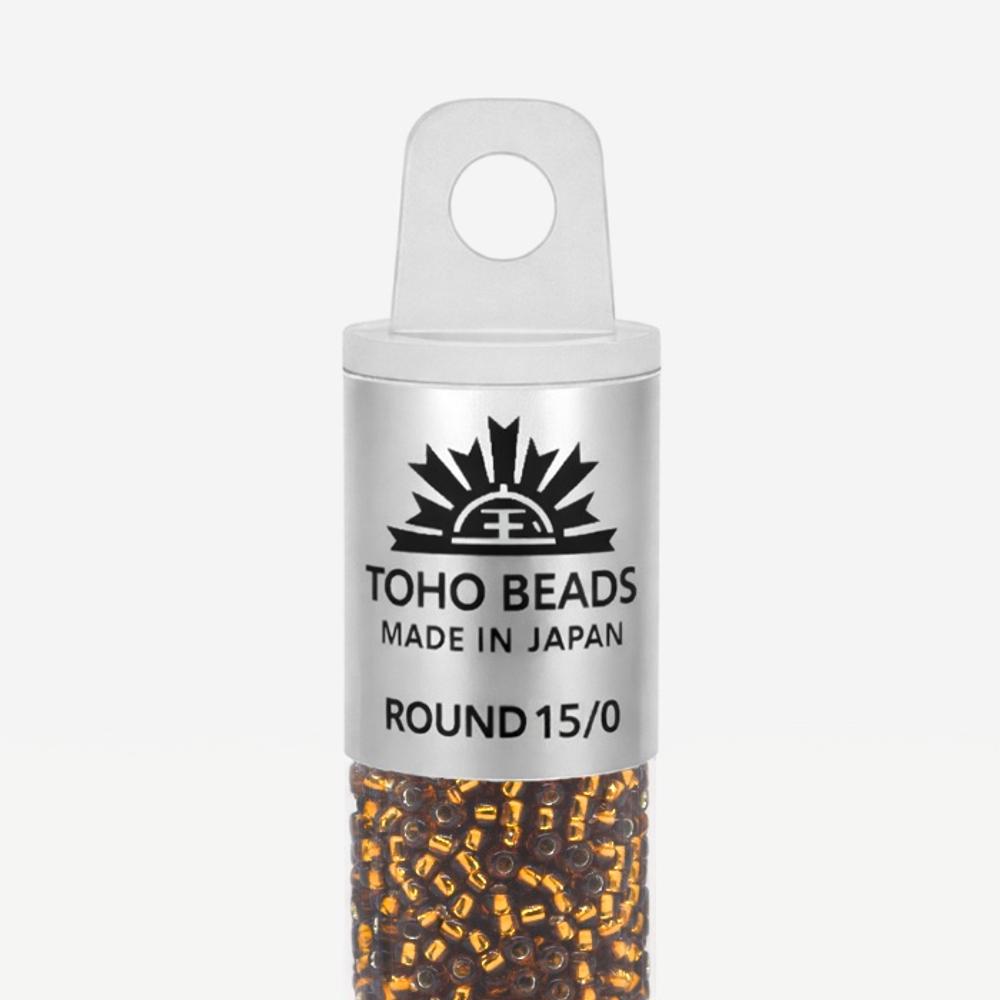 Японский бисер TOHO Round 15/0 (№34), с внутренним серебрением, прозрачный