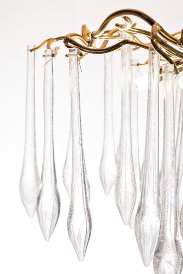 86-80358 Люстра круглая "Капли" d.80*h.50см, золото