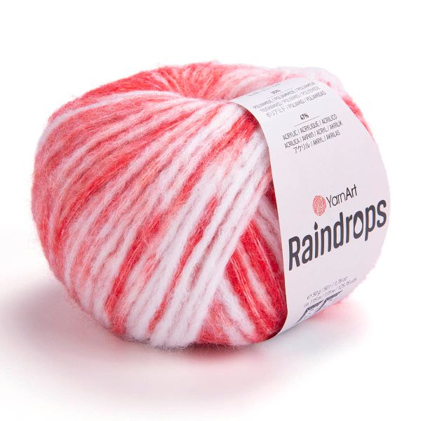 Пряжа YarnArt (ЯрнАрт) Raindrops / уп.10 мот. по 50 г, 115 м, 2908 красный меланж