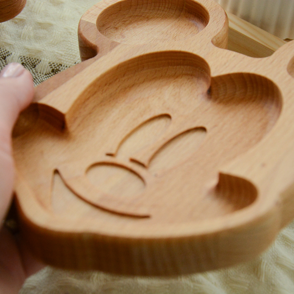 Тарелка, менажница из бука, Mikky