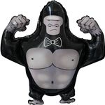 Шар (27''/69 см) Фигура, Горилла Джентльмен, Черный, 1 шт.