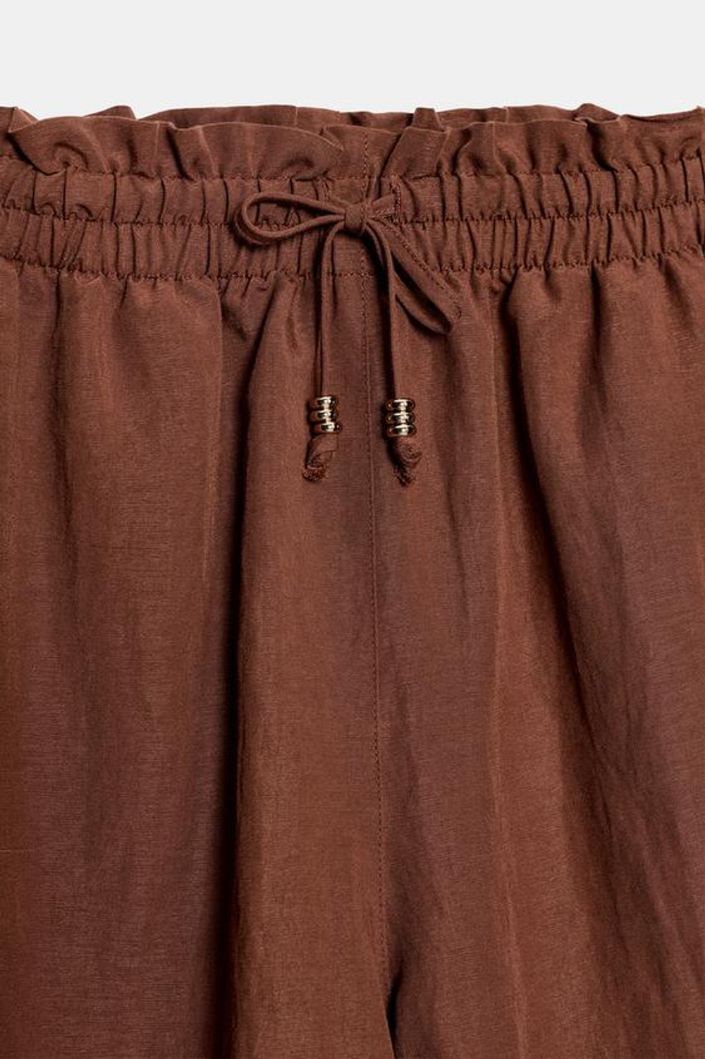 ZARA ШОРТЫ С ЭЛАСТИЧНЫМ ПОЯСОМ, ТЕМНЫЙ ЧЕРЕПИЧНЫЙ