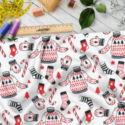 Ткань оксфорд 210 леденцы и зимняя вязаная одежда