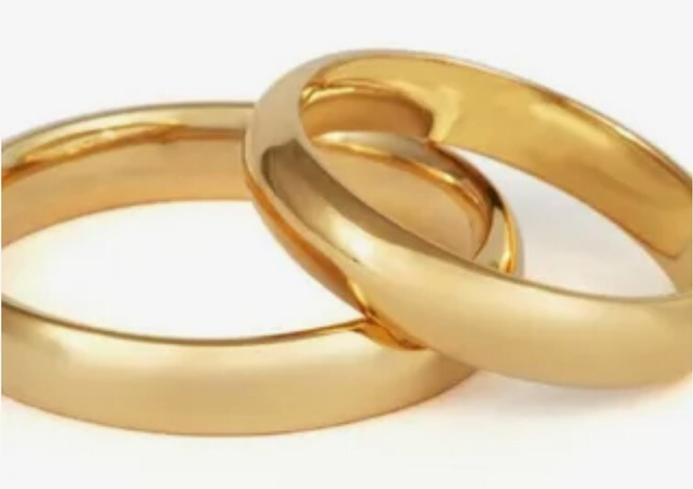 Увеличение гладких обручальных колец