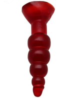 Гелевый анальный массажёр (красный) 45х170 мм (Цвет: красный)
