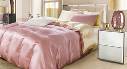 Постельное белье 2 спальное евро макси Luxe Dream Elite Золото-кремовый