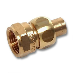 Сгон под пайку плоское уплотнение внутренняя резьба для медных труб SANHA 28 х 1* (ВП - ВР)