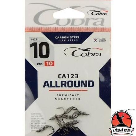 Крючки Cobra ALLROUND CA123 разм.10 10шт