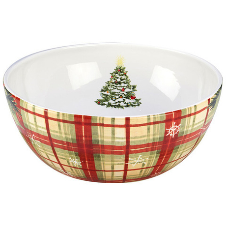Салатник Certified Int. Праздничные пожелания Клетка 25см