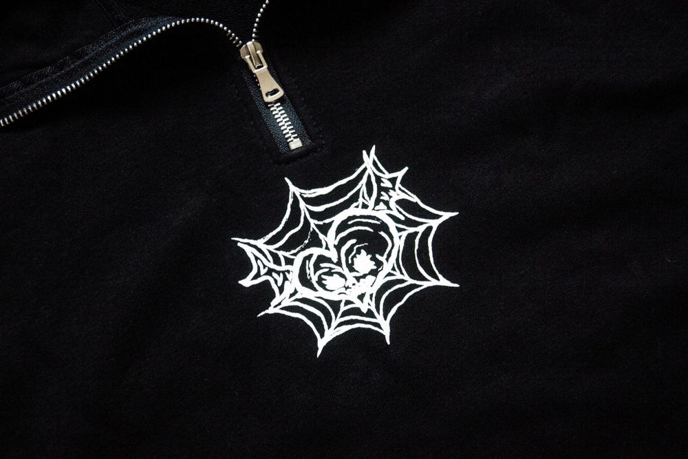 Худи Creepy Clothing Zip Сердце черный