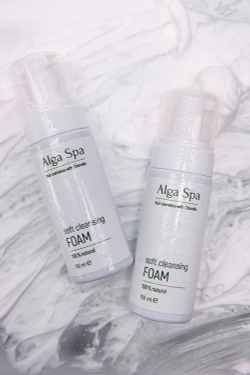 Мягкая пенка для умывания Soft cleansing foam на основе живой суспензии микроводоросли Chlorella, ТМ ALGA SPA