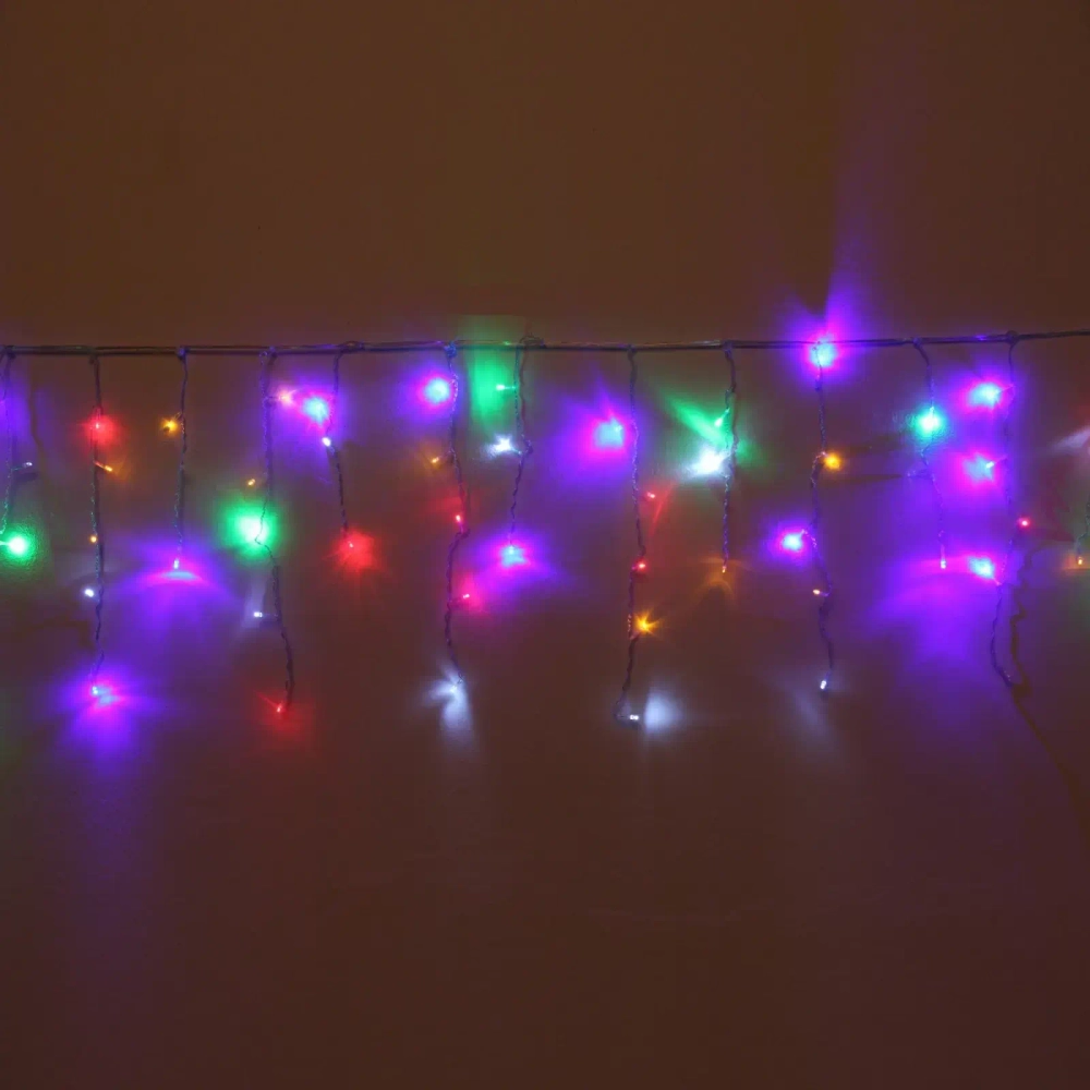 Гирлянда для дома БАХРОМА «Мерцание Premium» ш3м* в0,3/0,5 м 120 ламп LED, прозрачн.провод, 1реж,, IP-40, Мультицвет (возможность соединения)