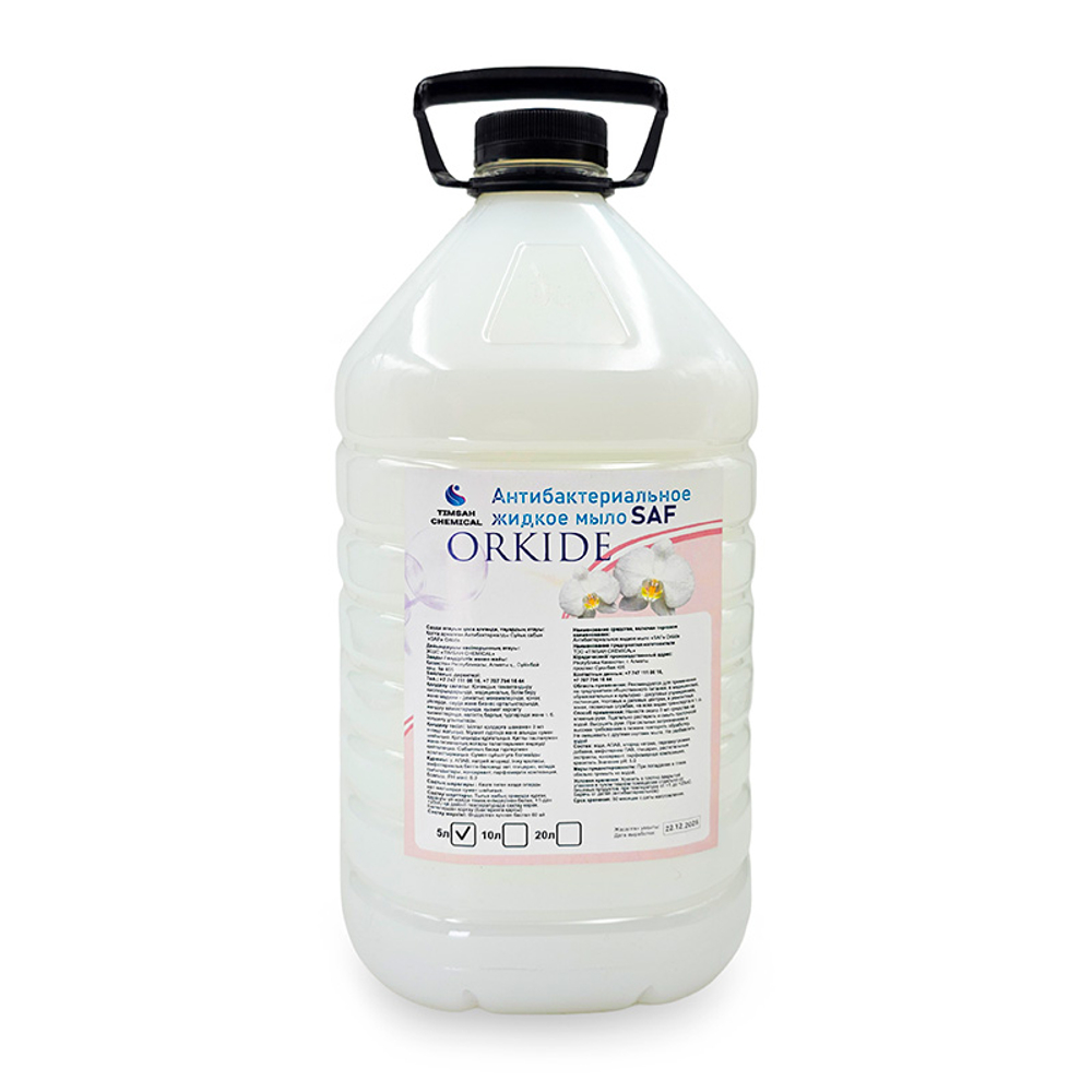 Мыло жидкое антибактериальное SAF "Орхидея" в канистре, 5 литров