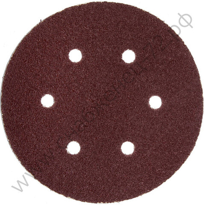 Круг шлифовальный ЗУБР ″Мастер″ универсальный, из абразивной бумаги на велкро основе, 6 отверстий, Р80, 150мм, 5шт