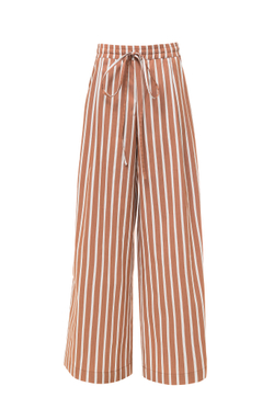 “Relaxed cotton” Брюки в пижамном стиле с кантом.