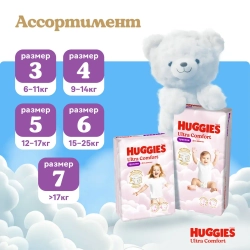 Huggies Ультра Комфорт Трусики-подгузники 6 для девочек (15–25 кг), 38 шт. Хаггис