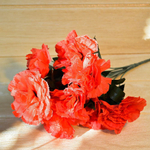 Цветы искусственные Гвоздика кустовая 12 цветков 40см