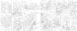 [Vol.1] A Lovely City with Bears Coloring Book