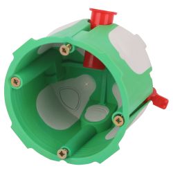 Коробка установочная ЭРА KUU-68-55-unibox двухкомпонентная универсальная зеленая 68х55мм UniBox саморезы IP30