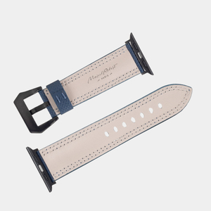 Ремешок для Apple Watch Ultra 49mm из кожи Saffiano синего цвета