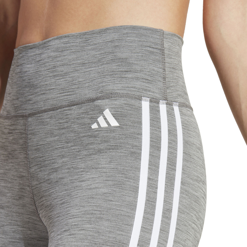 Женские теннисные брюки adidas Essentials Train 3-Stripes High-Waisted Tight Women - Grey