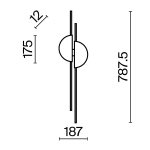 Настенный светильник Maytoni SKYLINE MOD179WL-L22BS4K