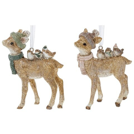 GAEM Украшение новогоднее "Олень", L6,5 W2,5 H9 см, 2в.