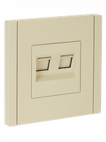 FORTE&PIANO Розетка компьютерная двойная RJ45 кат.5E FP433 ваниль IEK
