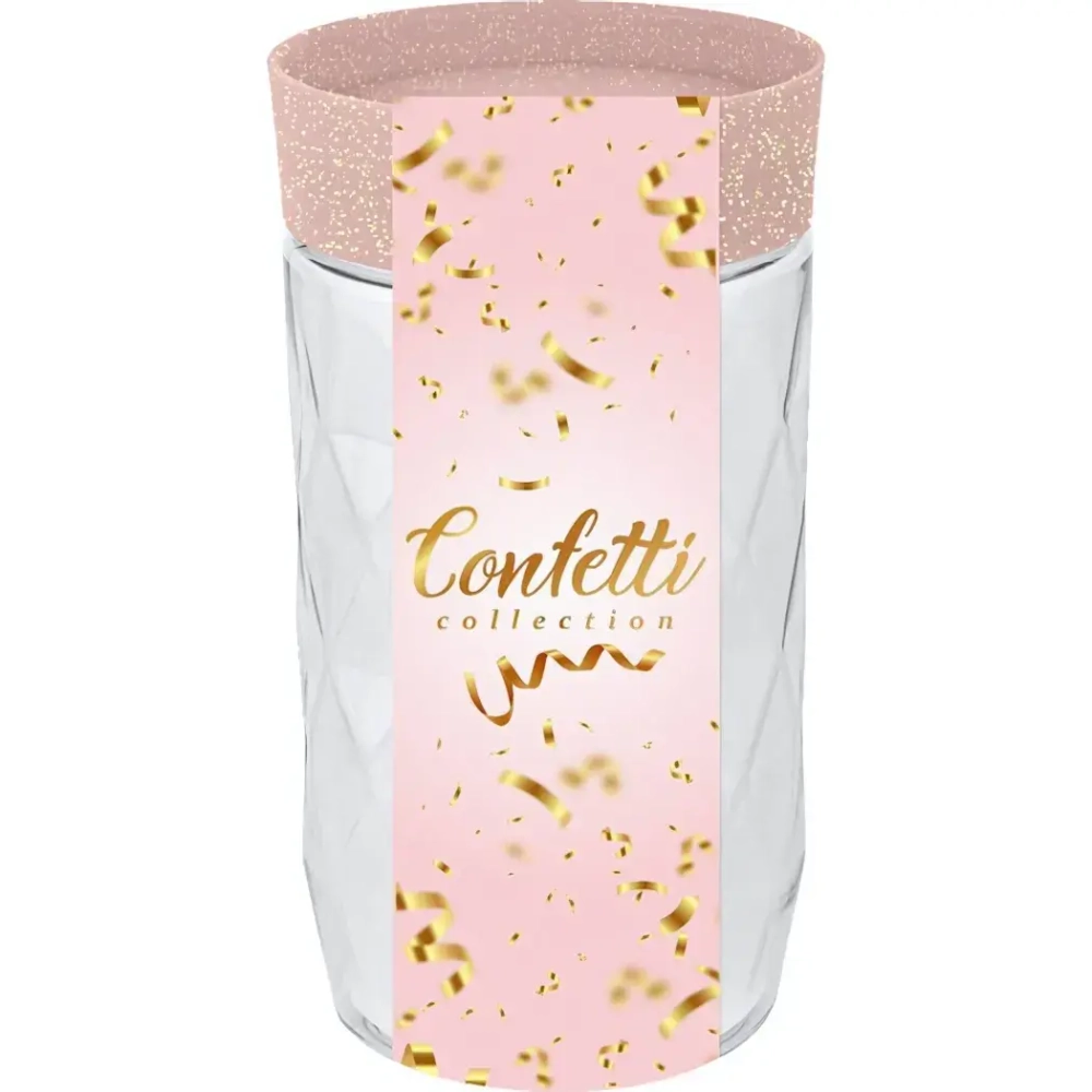 Банка для сыпучих продуктов 1л «Confetti» клубничное пралине