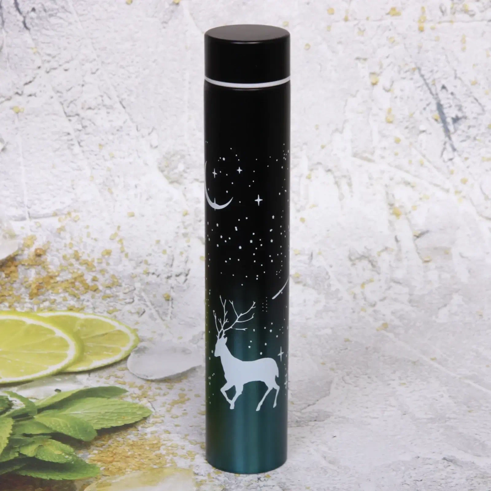 Термос металлический 280 мл «Сказочный Олень» синий