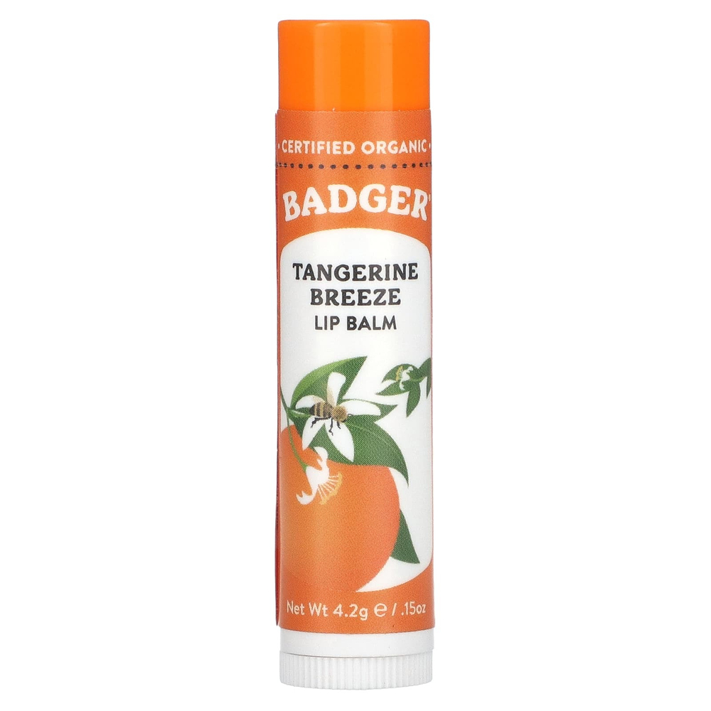 Badger, бальзам для губ, мандариновый бриз, 4,2 г (0,15 унции)