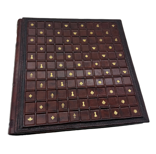 Фотоальбом из кожи "Медичи" в кейсе с барельефом