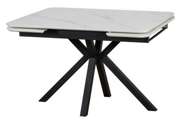 стол OCTARIN 120 White Stone Matt / Опора Черная