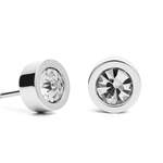 Серьги пусеты Fiore Luna White 5х2,5 мм SWE125 W S