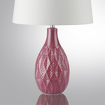 8137/1T MODERNI LN26 494 красный/белый, керамика/текстиль Настольная лампа Е27 1*60W 220V YARA