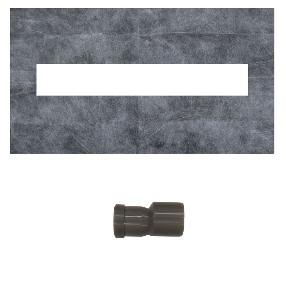 Душевой лоток AZARIO 500 мм, D40(50), металлическая перфорированная решетка, пластиковый желоб, комбинированный затвор (AZT13500)