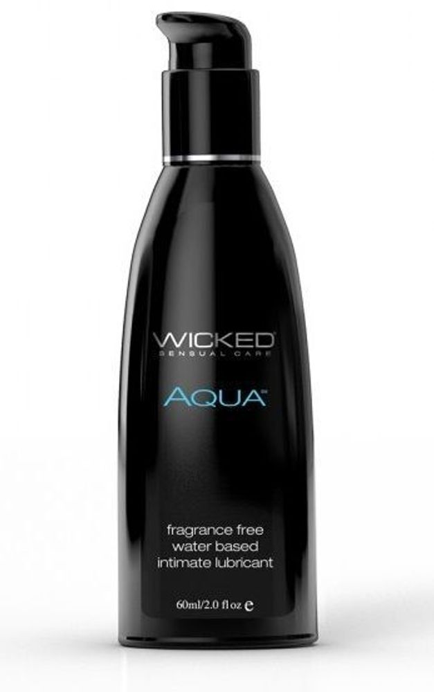 Легкий лубрикант с алоэ на водной основе Wicked AQUA - 60 мл.