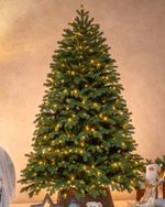 Ель с встроенной гирляндой "Парижанка" ветки на шарнирах (Литая хвоя+пвх)