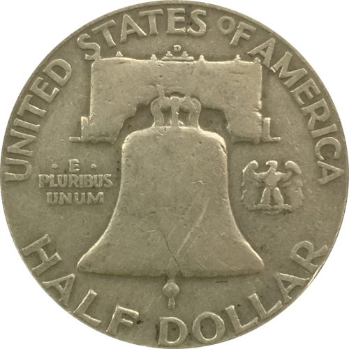50 центов 1952 года. США. Двор "D". Франклин