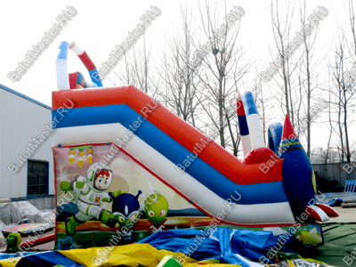 Коммерческий надувной батут "Новая ракета" 6*4.5*6 м