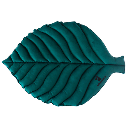 Лежанка Mr.Kranch для собак Листочек большая двусторонняя с имитацией кожи размер 120х73х6см зеленая